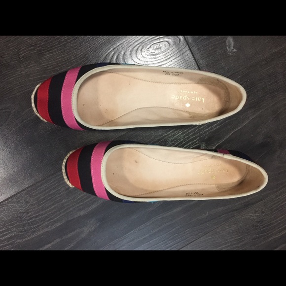 Kate Spade Multi Colored Striped Canvas Shoes - Picture 4 of 6